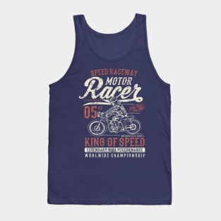 Speed Raceway Motor Racer King Of Speed Tank Top